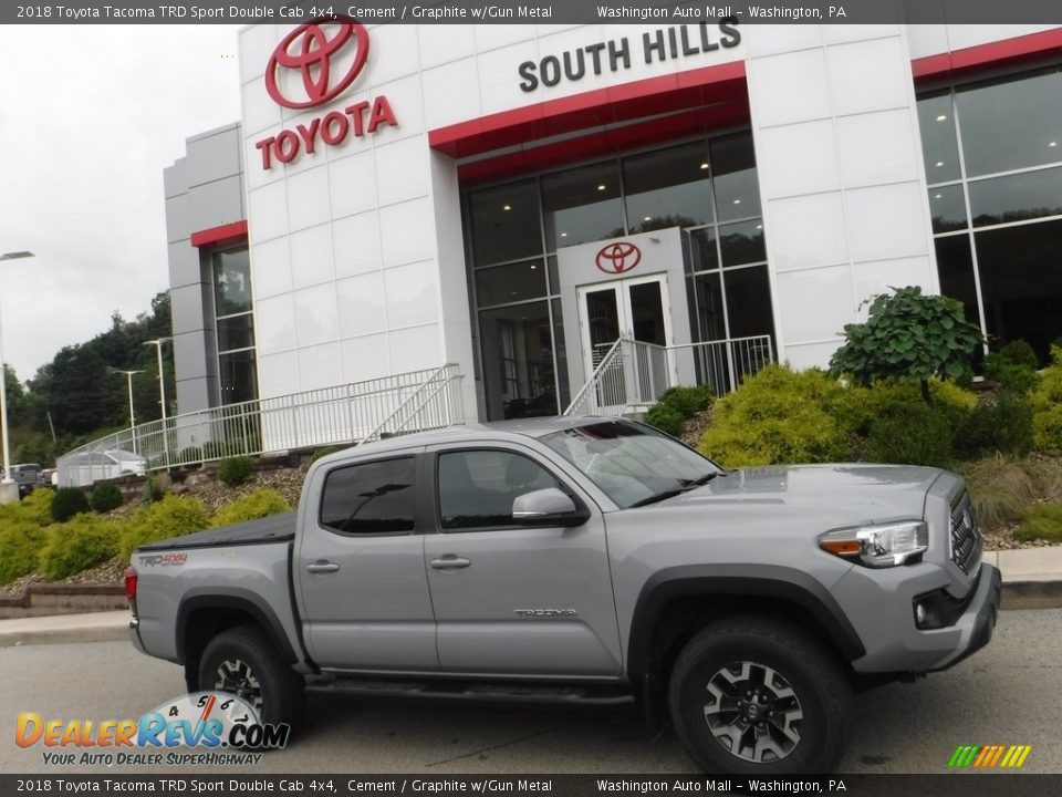 2018 Toyota Tacoma TRD Sport Double Cab 4x4 Cement / Graphite w/Gun Metal Photo #2