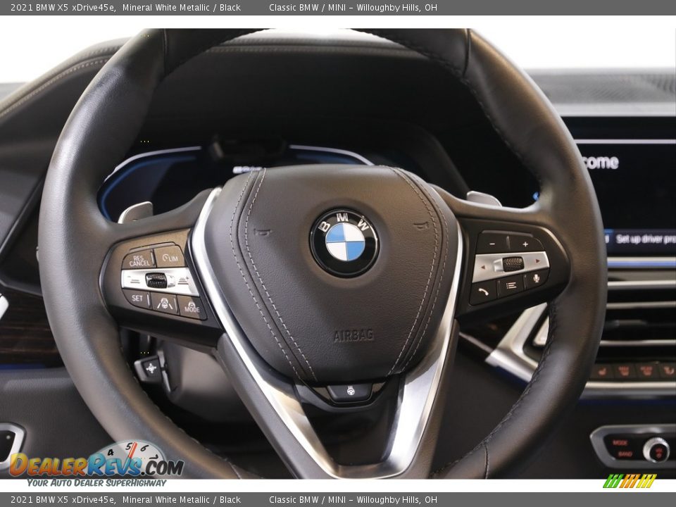 2021 BMW X5 xDrive45e Mineral White Metallic / Black Photo #8
