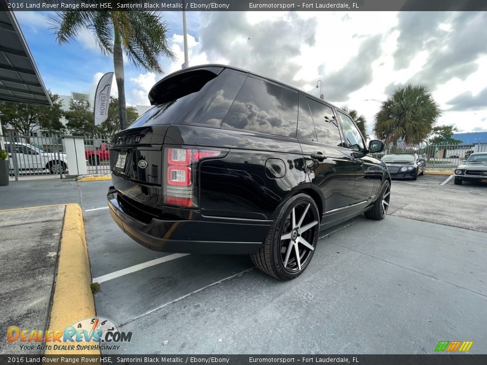 2016 Land Rover Range Rover HSE Santorini Black Metallic / Ebony/Ebony Photo #9
