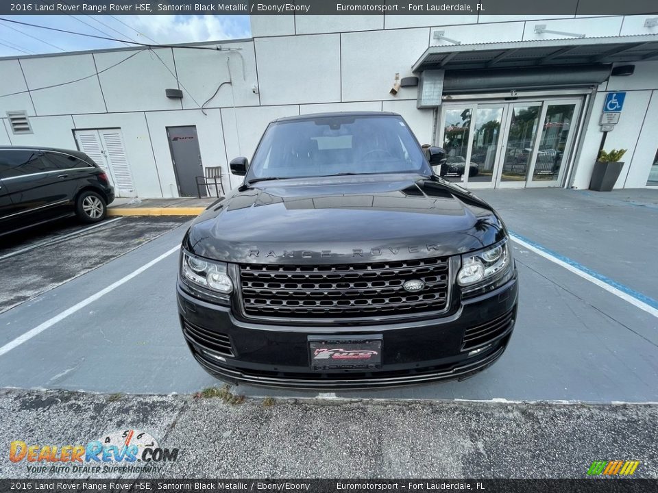 2016 Land Rover Range Rover HSE Santorini Black Metallic / Ebony/Ebony Photo #10
