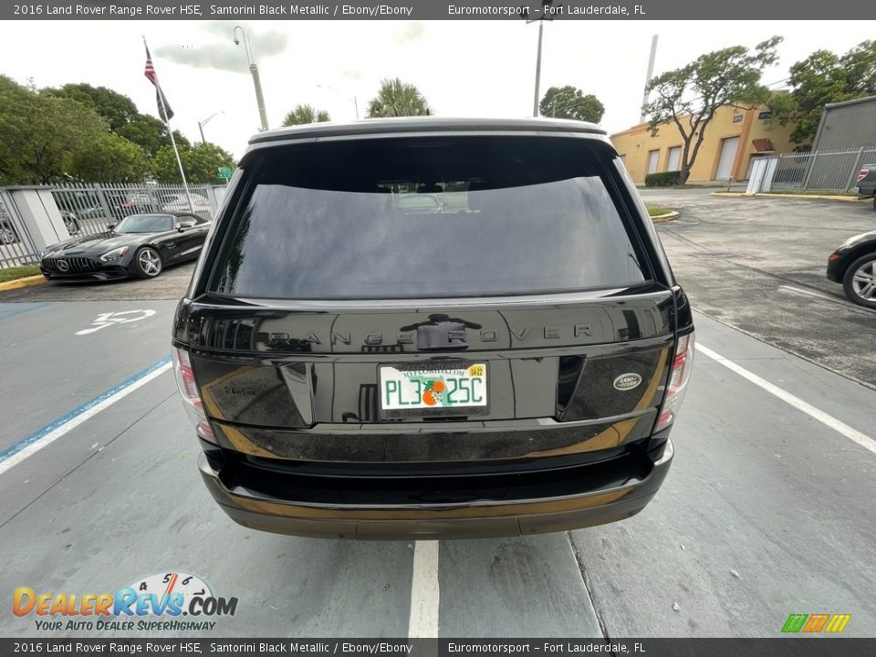 2016 Land Rover Range Rover HSE Santorini Black Metallic / Ebony/Ebony Photo #12