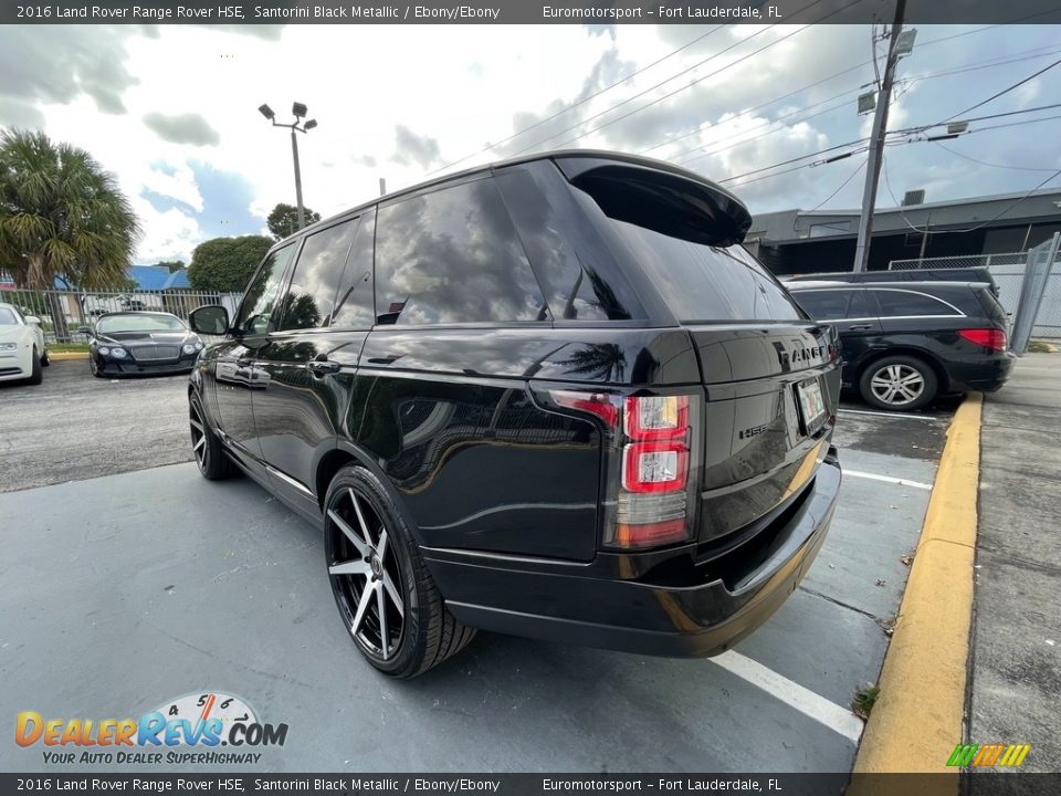 2016 Land Rover Range Rover HSE Santorini Black Metallic / Ebony/Ebony Photo #13