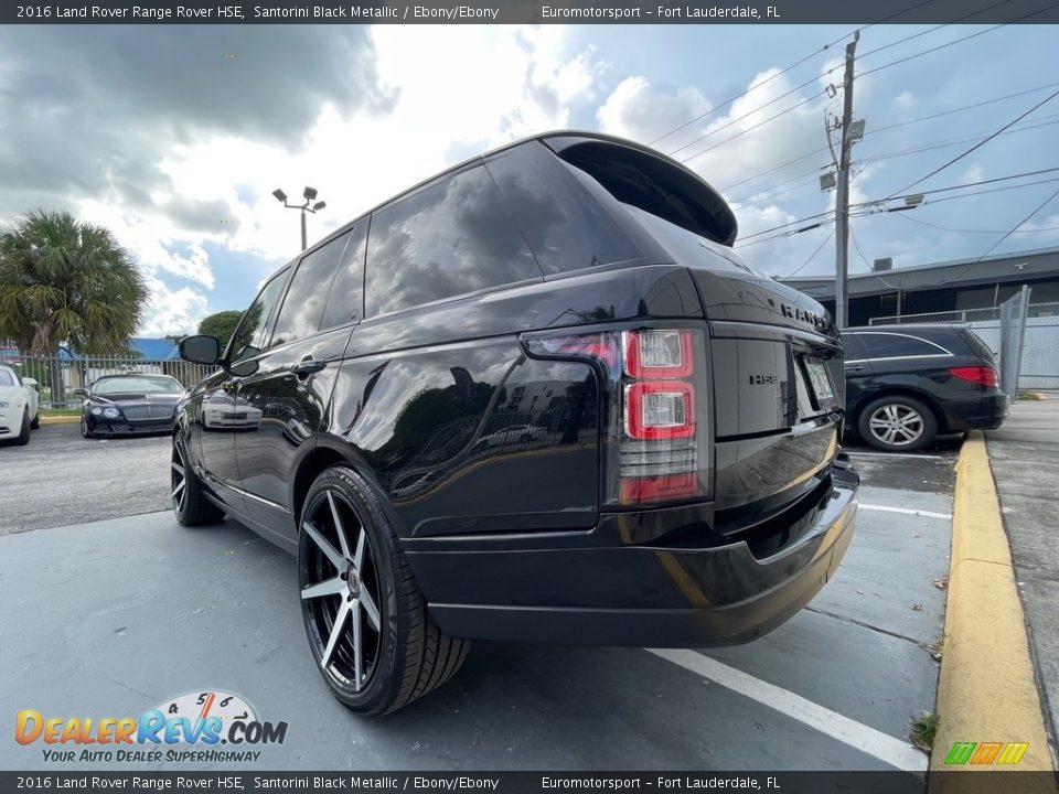 2016 Land Rover Range Rover HSE Santorini Black Metallic / Ebony/Ebony Photo #14