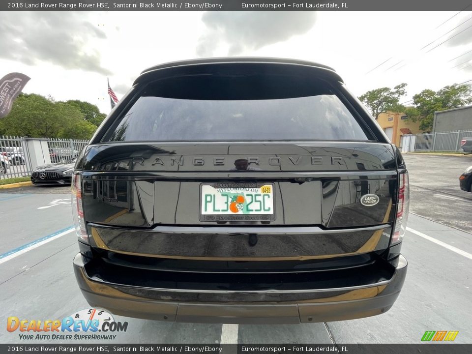 2016 Land Rover Range Rover HSE Santorini Black Metallic / Ebony/Ebony Photo #15