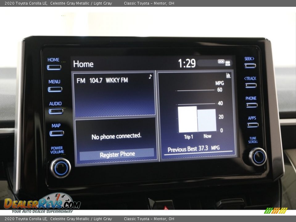 2020 Toyota Corolla LE Celestite Gray Metallic / Light Gray Photo #10