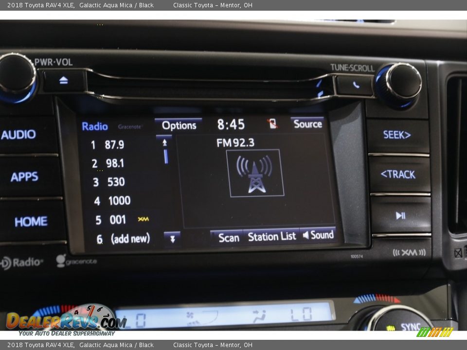 2018 Toyota RAV4 XLE Galactic Aqua Mica / Black Photo #10