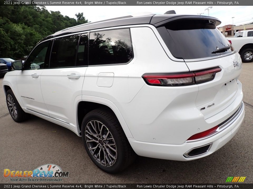 2021 Jeep Grand Cherokee L Summit Reserve 4x4 Bright White / Tupelo/Black Photo #3