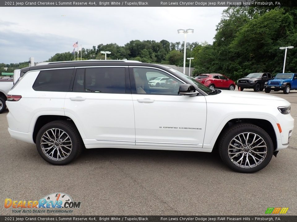 2021 Jeep Grand Cherokee L Summit Reserve 4x4 Bright White / Tupelo/Black Photo #7