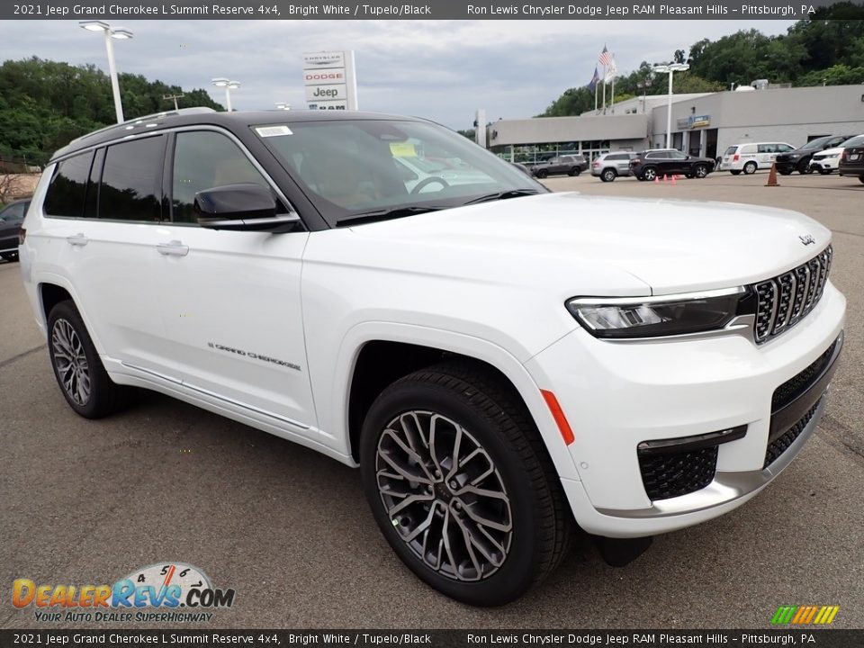 2021 Jeep Grand Cherokee L Summit Reserve 4x4 Bright White / Tupelo/Black Photo #8