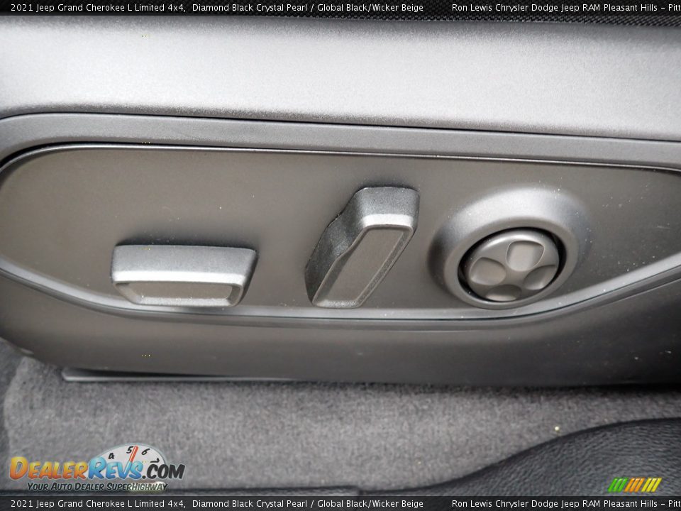 2021 Jeep Grand Cherokee L Limited 4x4 Diamond Black Crystal Pearl / Global Black/Wicker Beige Photo #16