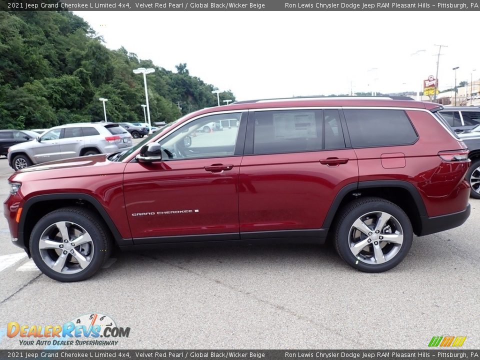 2021 Jeep Grand Cherokee L Limited 4x4 Velvet Red Pearl / Global Black/Wicker Beige Photo #2