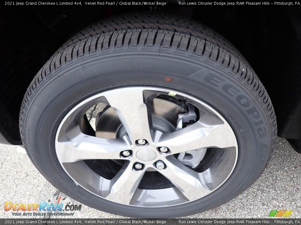2021 Jeep Grand Cherokee L Limited 4x4 Velvet Red Pearl / Global Black/Wicker Beige Photo #10