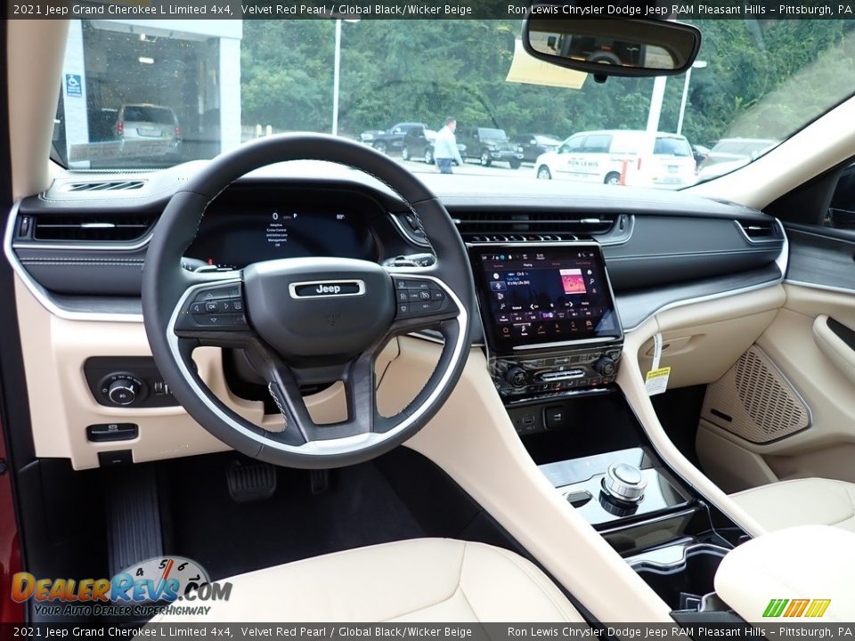 2021 Jeep Grand Cherokee L Limited 4x4 Velvet Red Pearl / Global Black/Wicker Beige Photo #13