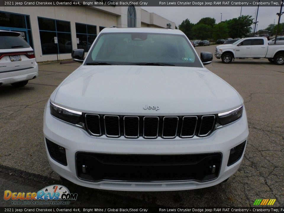 2021 Jeep Grand Cherokee L Overland 4x4 Bright White / Global Black/Steel Gray Photo #2