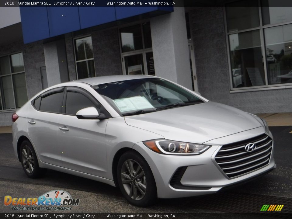 2018 Hyundai Elantra SEL Symphony Silver / Gray Photo #1