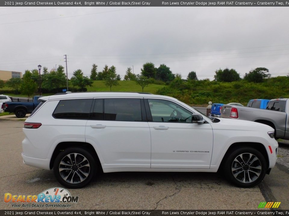 2021 Jeep Grand Cherokee L Overland 4x4 Bright White / Global Black/Steel Gray Photo #4