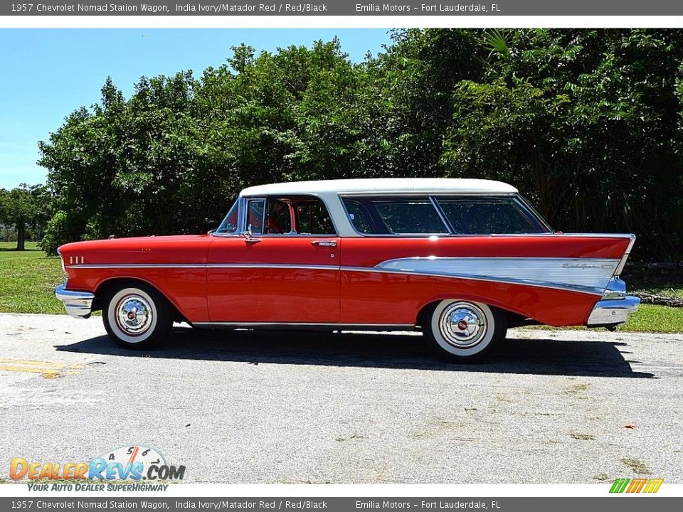 1957 Chevrolet Nomad Station Wagon India Ivory/Matador Red / Red/Black Photo #8