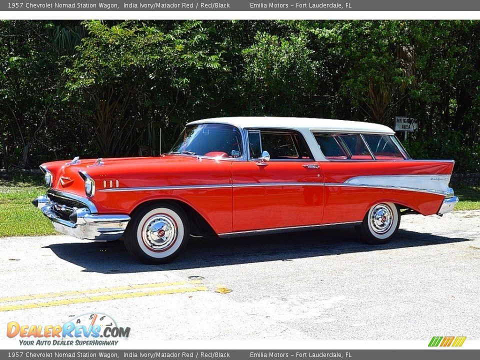 1957 Chevrolet Nomad Station Wagon India Ivory/Matador Red / Red/Black Photo #9