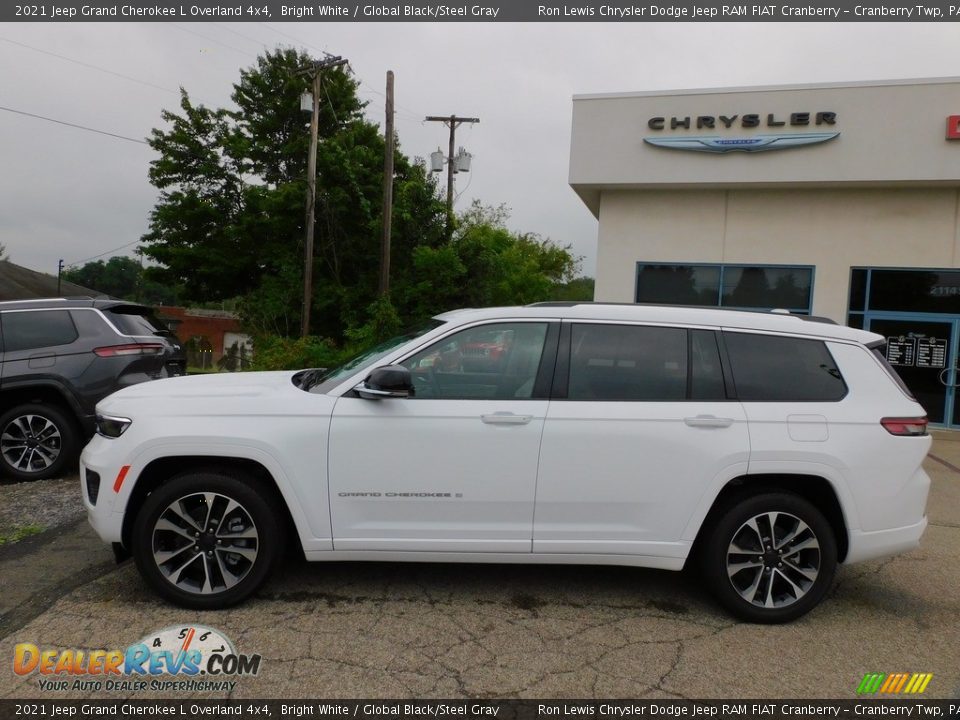 2021 Jeep Grand Cherokee L Overland 4x4 Bright White / Global Black/Steel Gray Photo #9