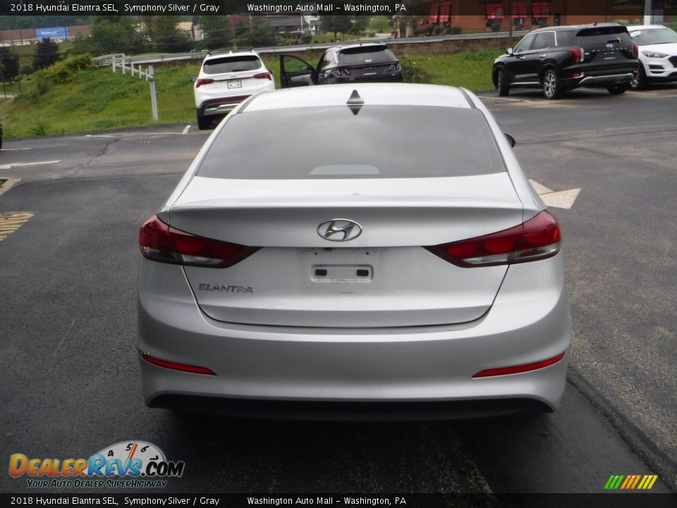 2018 Hyundai Elantra SEL Symphony Silver / Gray Photo #7