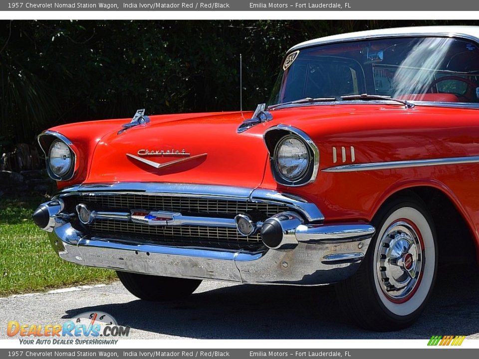 1957 Chevrolet Nomad Station Wagon India Ivory/Matador Red / Red/Black Photo #11