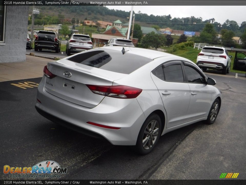 2018 Hyundai Elantra SEL Symphony Silver / Gray Photo #8