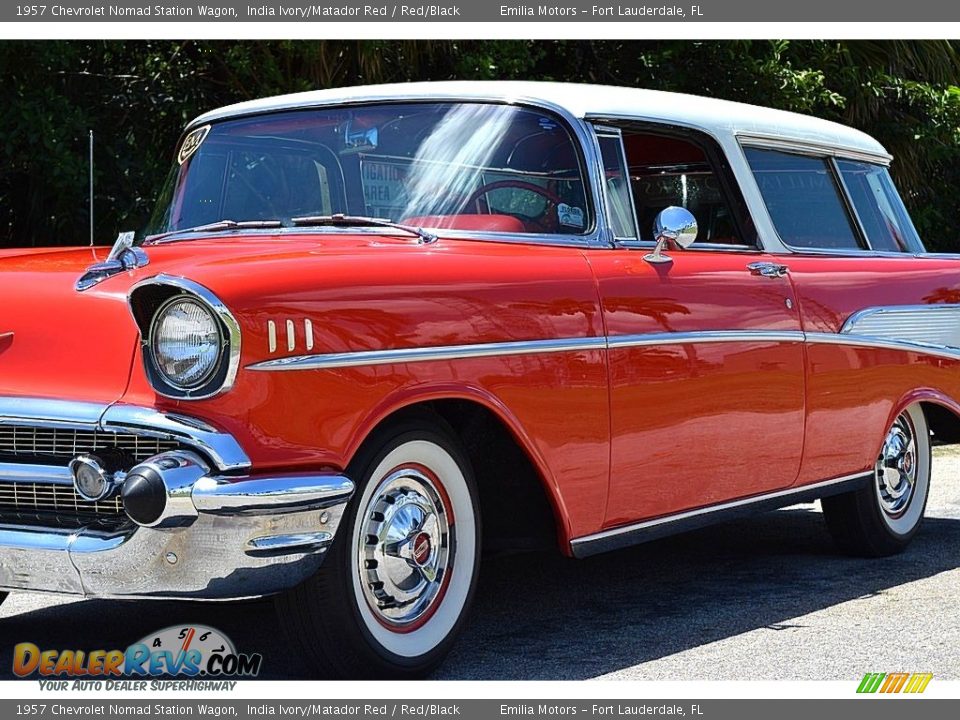 1957 Chevrolet Nomad Station Wagon India Ivory/Matador Red / Red/Black Photo #12