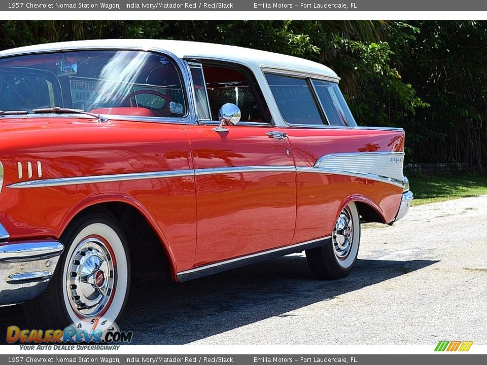 1957 Chevrolet Nomad Station Wagon India Ivory/Matador Red / Red/Black Photo #13