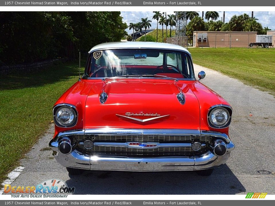 1957 Chevrolet Nomad Station Wagon India Ivory/Matador Red / Red/Black Photo #14