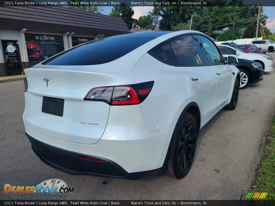 2021 Tesla Model Y Long Range AWD Pearl White Multi-Coat / Black Photo #13