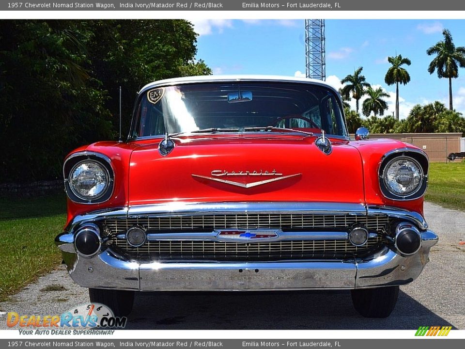 1957 Chevrolet Nomad Station Wagon India Ivory/Matador Red / Red/Black Photo #15