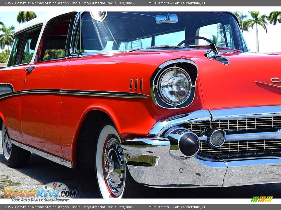 1957 Chevrolet Nomad Station Wagon India Ivory/Matador Red / Red/Black Photo #17