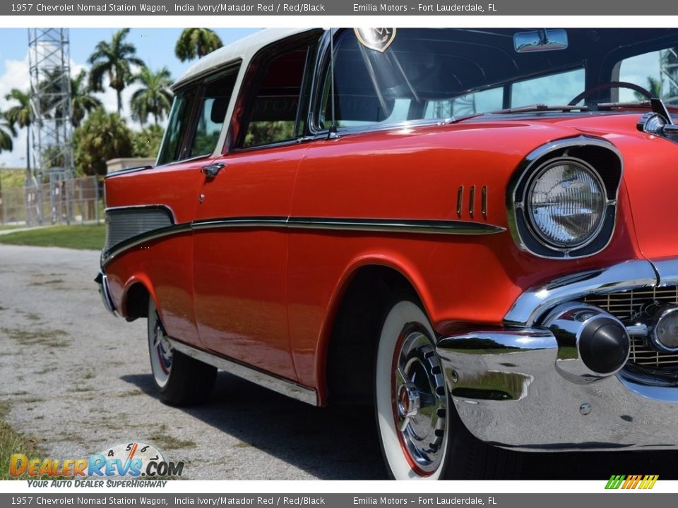 1957 Chevrolet Nomad Station Wagon India Ivory/Matador Red / Red/Black Photo #18