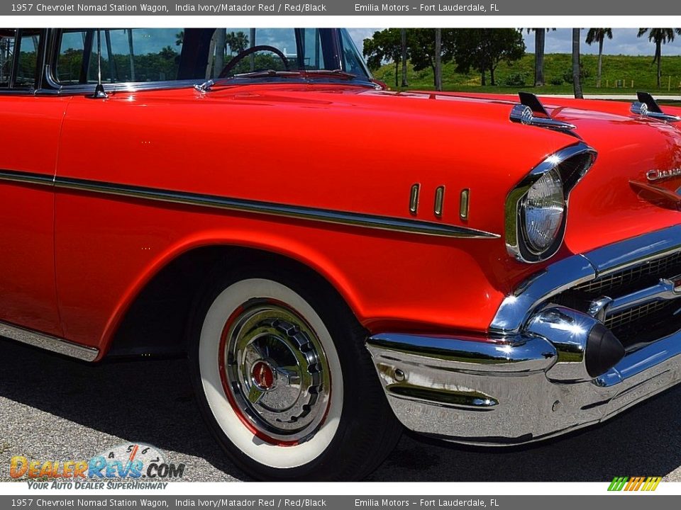 1957 Chevrolet Nomad Station Wagon India Ivory/Matador Red / Red/Black Photo #21