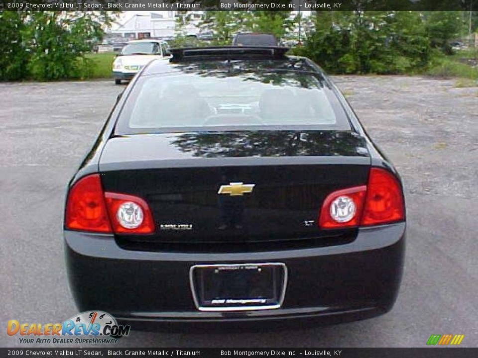 2009 Chevrolet Malibu LT Sedan Black Granite Metallic / Titanium Photo #8