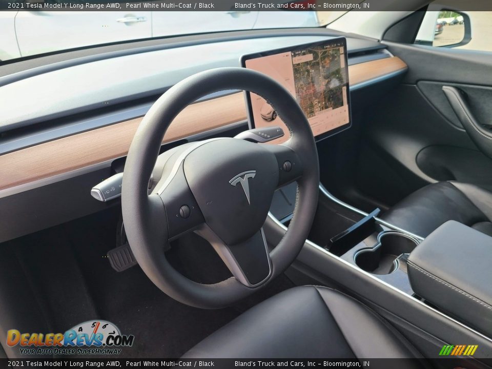 2021 Tesla Model Y Long Range AWD Steering Wheel Photo #5