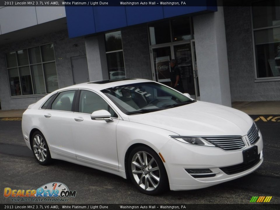 2013 Lincoln MKZ 3.7L V6 AWD White Platinum / Light Dune Photo #1