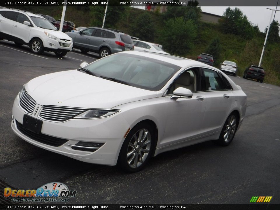 2013 Lincoln MKZ 3.7L V6 AWD White Platinum / Light Dune Photo #6