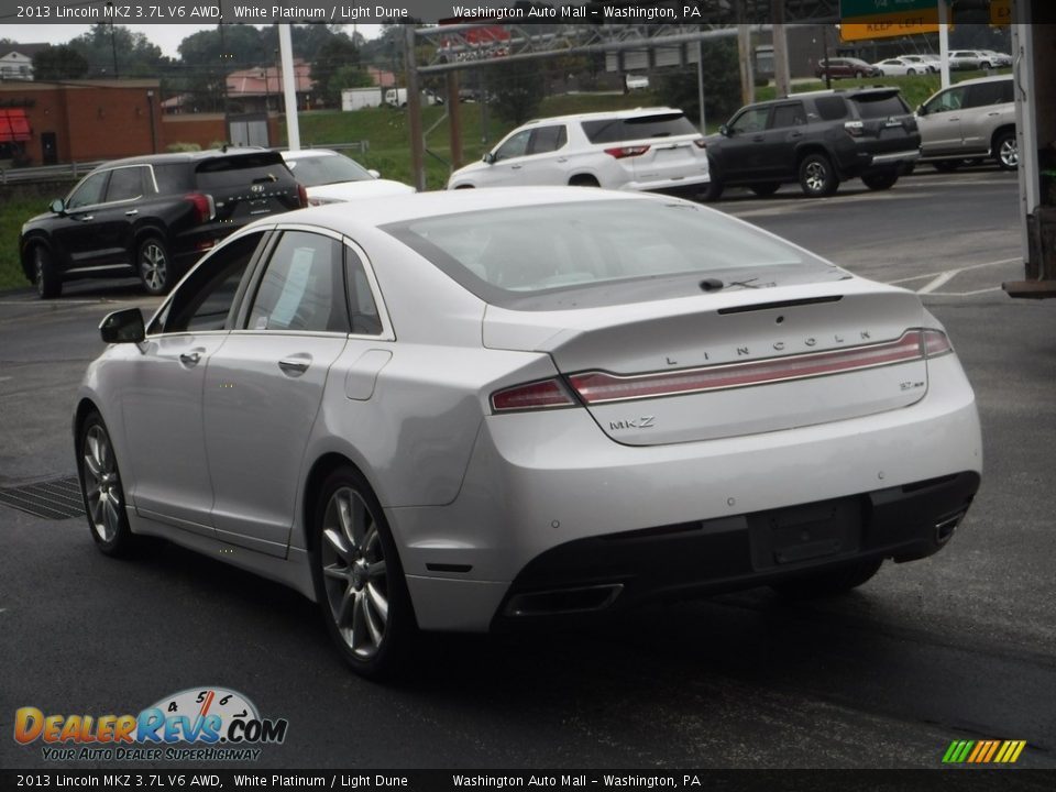 2013 Lincoln MKZ 3.7L V6 AWD White Platinum / Light Dune Photo #9