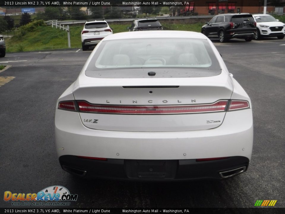 2013 Lincoln MKZ 3.7L V6 AWD White Platinum / Light Dune Photo #10