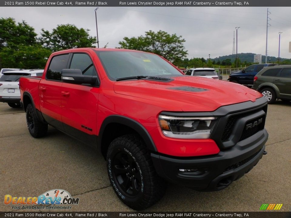 2021 Ram 1500 Rebel Crew Cab 4x4 Flame Red / Black Photo #3