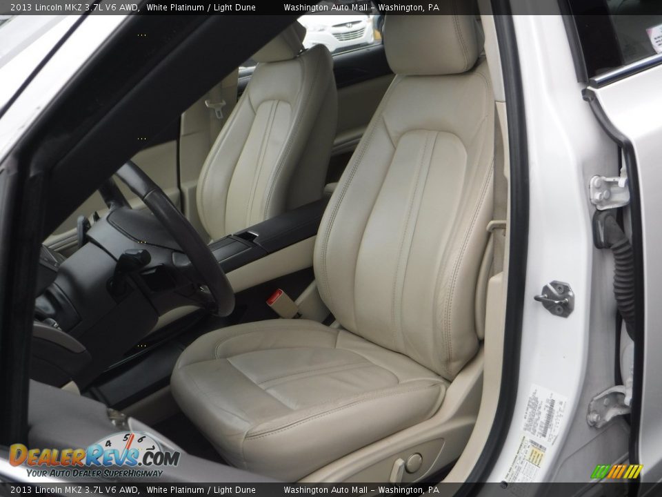 2013 Lincoln MKZ 3.7L V6 AWD White Platinum / Light Dune Photo #16