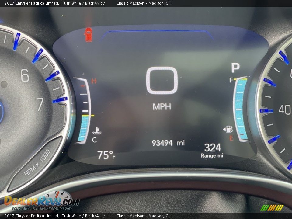 2017 Chrysler Pacifica Limited Tusk White / Black/Alloy Photo #10