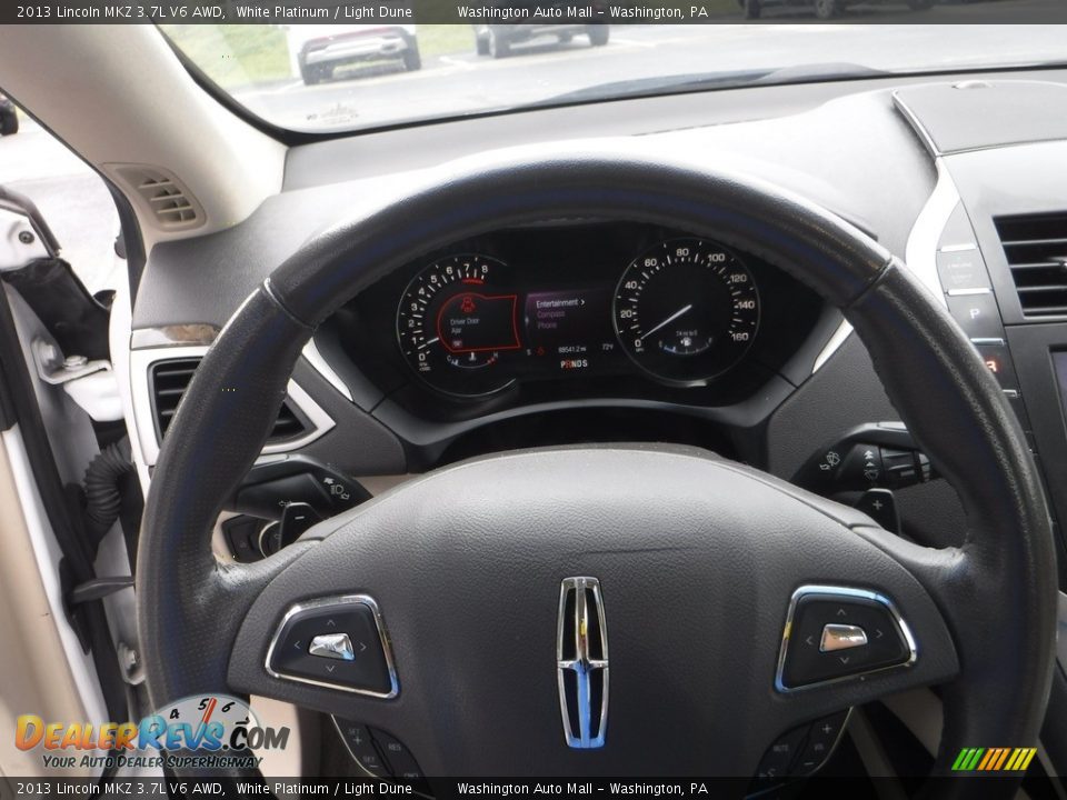 2013 Lincoln MKZ 3.7L V6 AWD White Platinum / Light Dune Photo #25