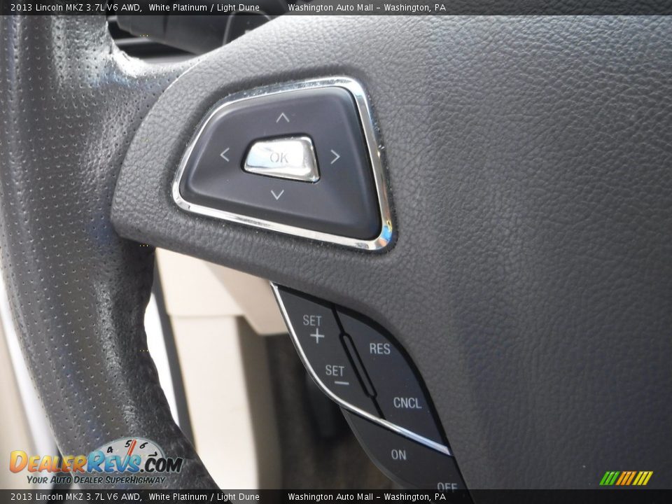 2013 Lincoln MKZ 3.7L V6 AWD White Platinum / Light Dune Photo #26