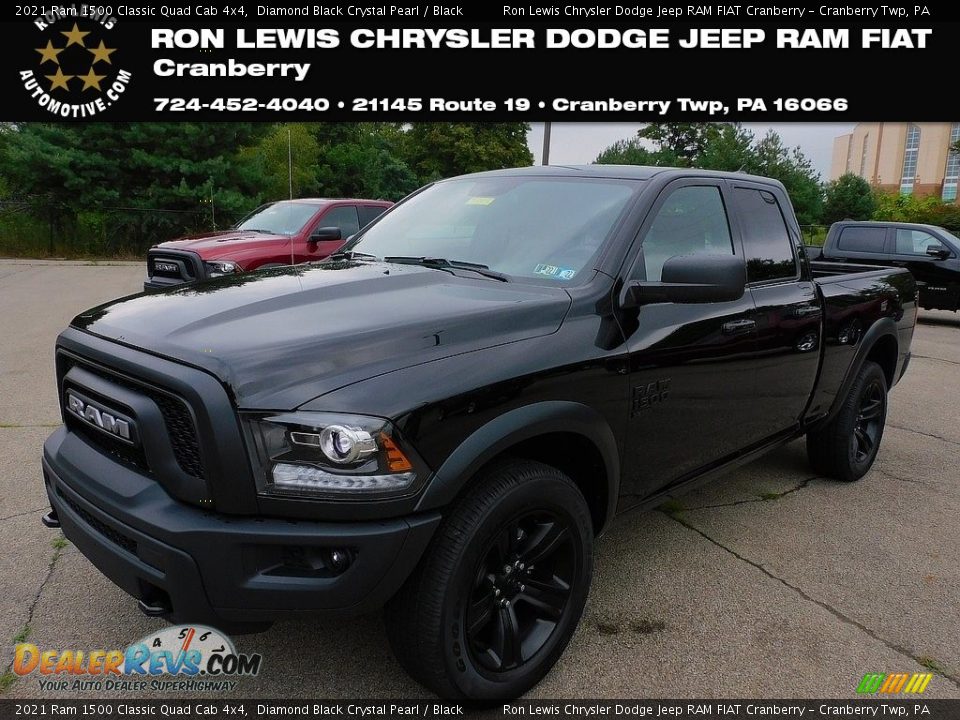 2021 Ram 1500 Classic Quad Cab 4x4 Diamond Black Crystal Pearl / Black Photo #1