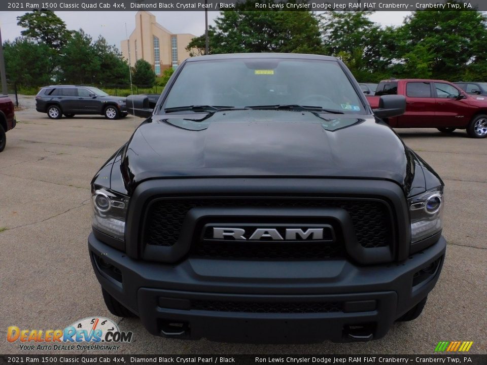 2021 Ram 1500 Classic Quad Cab 4x4 Diamond Black Crystal Pearl / Black Photo #2