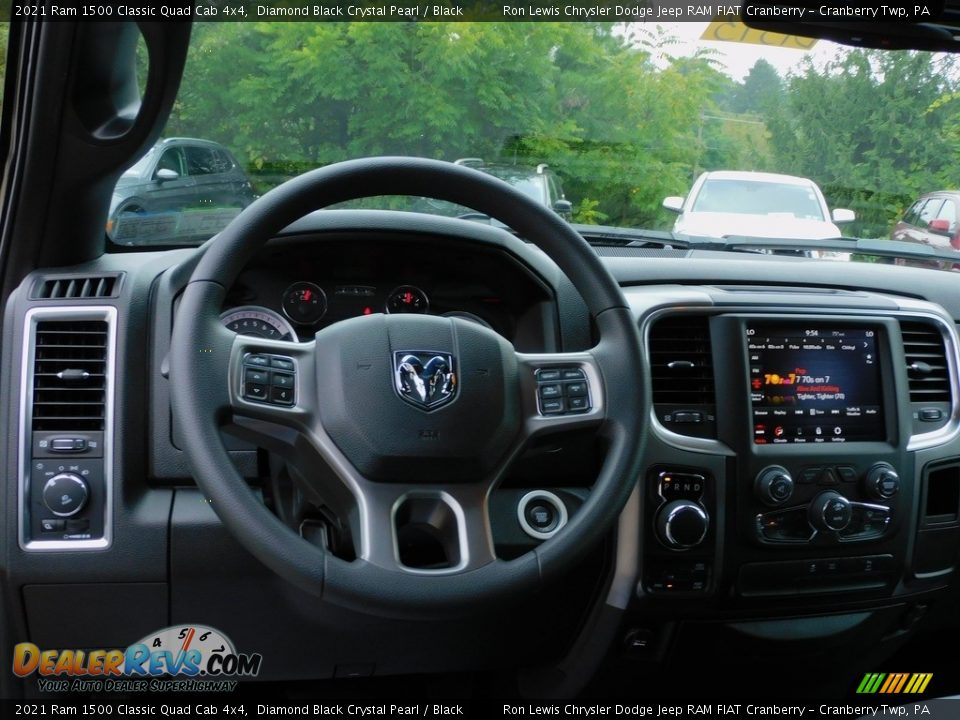 2021 Ram 1500 Classic Quad Cab 4x4 Diamond Black Crystal Pearl / Black Photo #13