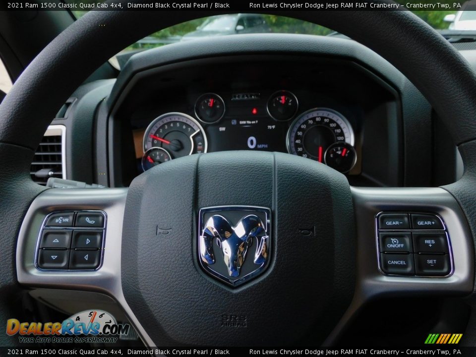 2021 Ram 1500 Classic Quad Cab 4x4 Diamond Black Crystal Pearl / Black Photo #19