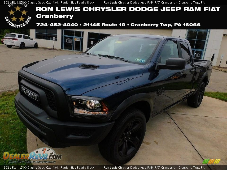 2021 Ram 1500 Classic Quad Cab 4x4 Patriot Blue Pearl / Black Photo #1